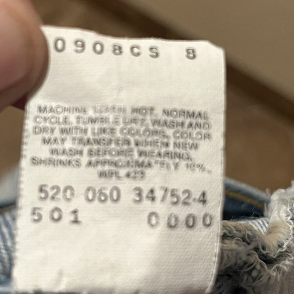 Vintage 90s Levi's 501xx Cutoff Denim Jean Shorts 42 actual 40” Waist Made USA - Picture 2 of 10